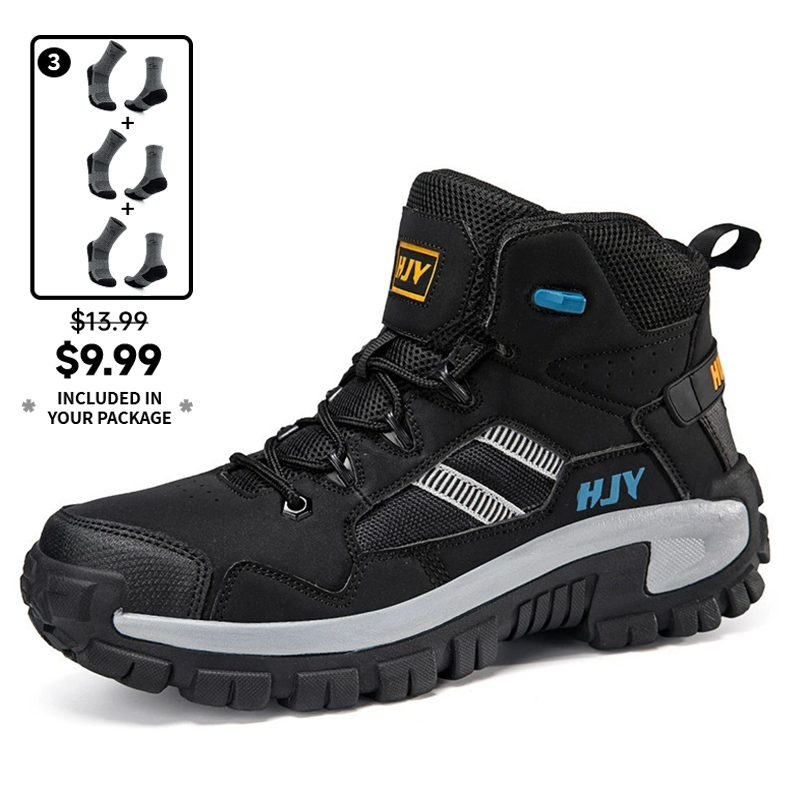 (⏰Limited Time Sale 70% OFF) Men's Anti-slip Anti-puncture Anti-smash Waterproof Comfort Orthopedic Arch Support Wide Toe Ankle Support Combat Boots Work Boots