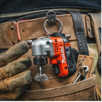 🛠️2-in-1 Makita-Mini Drilling Tool Keychain: On-the-Go Smoothing Tool + Tool Enthusiast Collectible