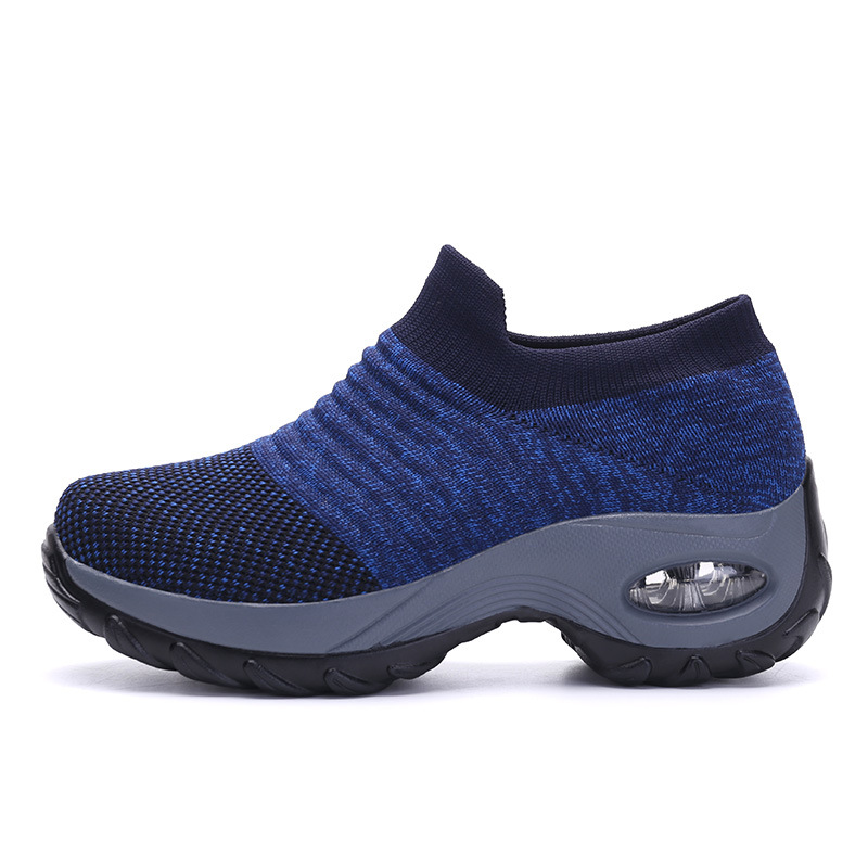 Thick-soled Elevated Slip-on Lazy Casual Breathable Sports Socks Shoes