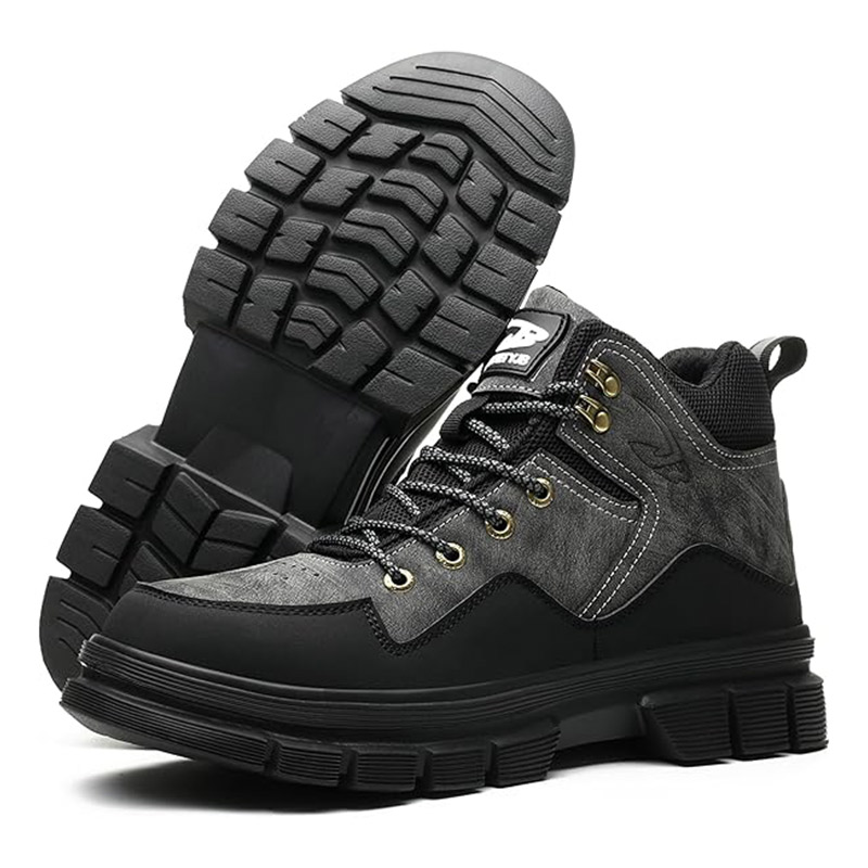 (⏰Limited Time Sale 70% OFF) Men's Steel Toe Work Safety Boots - Waterproof, Slip-resistant, Puncture-resistant, Smash-resistant - Orthopedic, Arch support, Wide toe, Ankle support