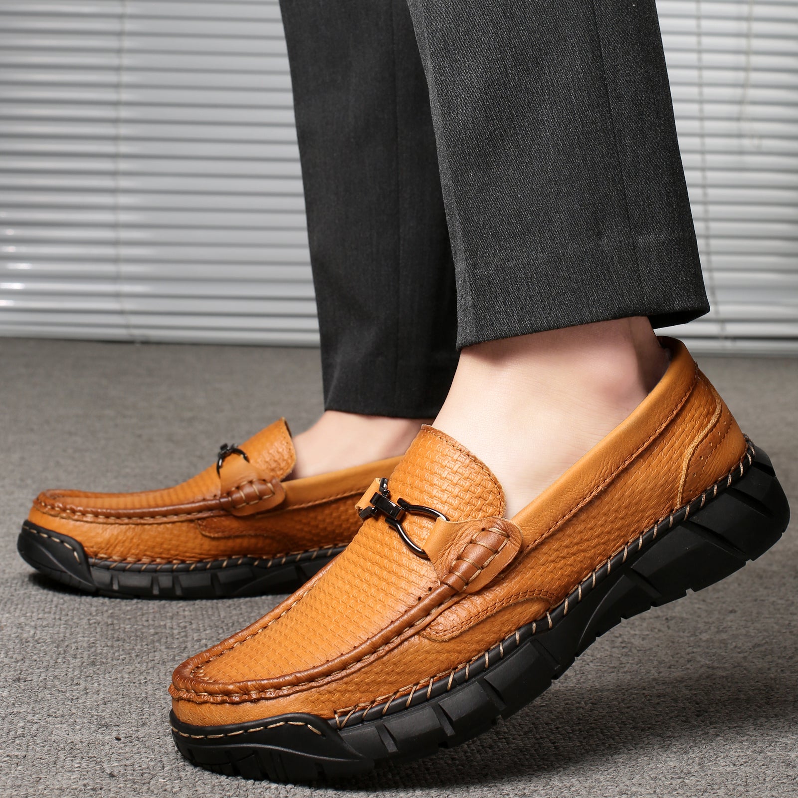 🔥Last Day 60% OFF🔥Men's genuine calfskin leather Slip-On Loafers
