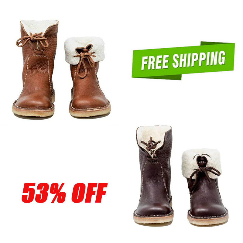 Vintage Buttery-Soft Waterproof Wool Lining Boots(buy 2 free shipping)