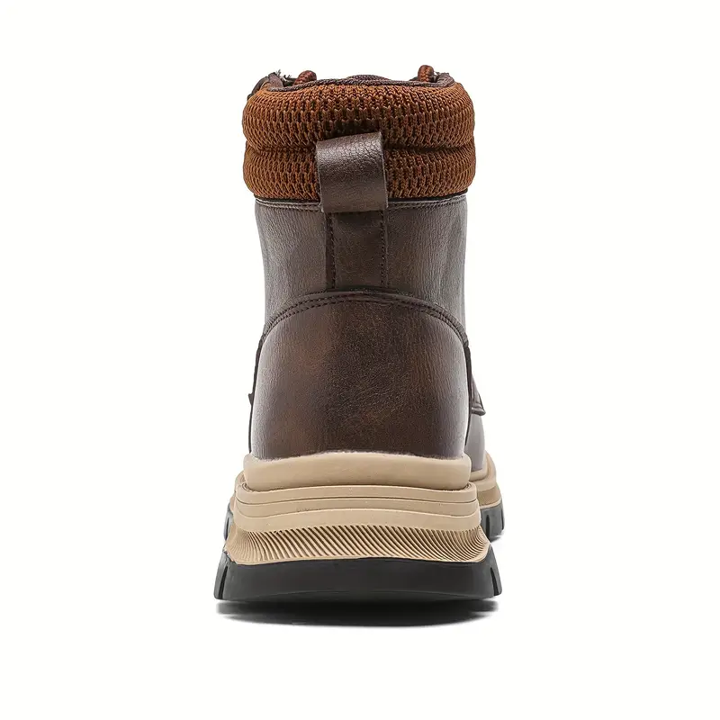 (⏰Limited Time Sale 70% OFF)Men's Steel Toe Boots - Waterproof, Slip-resistant, Puncture-resistant, Scratch-proof and Smash-proof; Orthopedic Arch Support Ankle Support Wide Toe - Ideal for Hiking, Ranch Construction and Warehouses