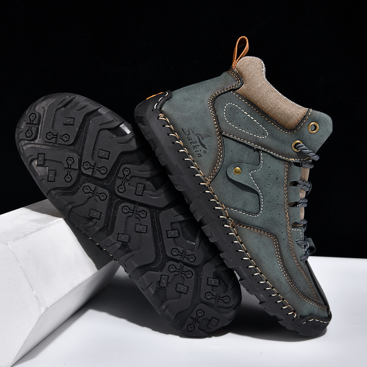 ⏰Limited Time Sale 70% OFF-Men's Orthopedic Winter Warm and Cozy Hiking Boots | Non-slip | Arch Support | Waterproof | Wide Toe - Ideal For Winter Outdoor Adventures