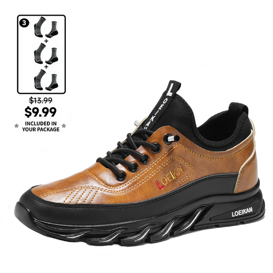 ⏰Limited Time Sale 70% OFF-Men's Casual Fashion Orthopedic Hiking Shoes – Anti-Puncture, Anti-Collision, Non-Slip Arch Support  Leather Outdoor Sports Shoes for All-Terrain Performance