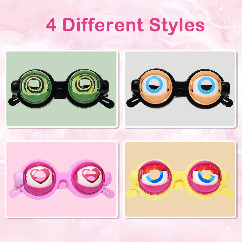 Funny Pranks Crazy Eyes Glasses for Unixex Adult Kids Party Halloween Costume