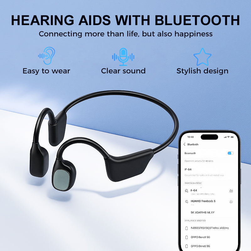 👂Revitalize your ears again 🎄 Christmas Special Offer !🔥Bone Conduction Smart Hearing Aid Bluetooth Earphones
