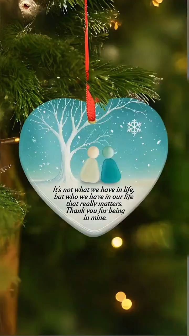 🌊Heart Sea Glass Friendship BFF Ornament