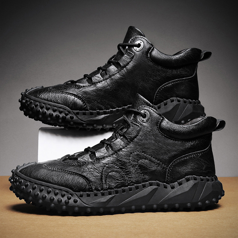 Men's Ankle Top Boots - Casual Outdoor Walking Shoes - Perfect Fit for Spring