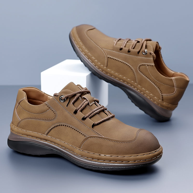 ⏰Limited Time Sale 70% OFF🔥Men's Premium Leather Lace-Up Shoes – Business to Travel Comfort | Shock-Absorbing, Wide Fit, All-Day Support