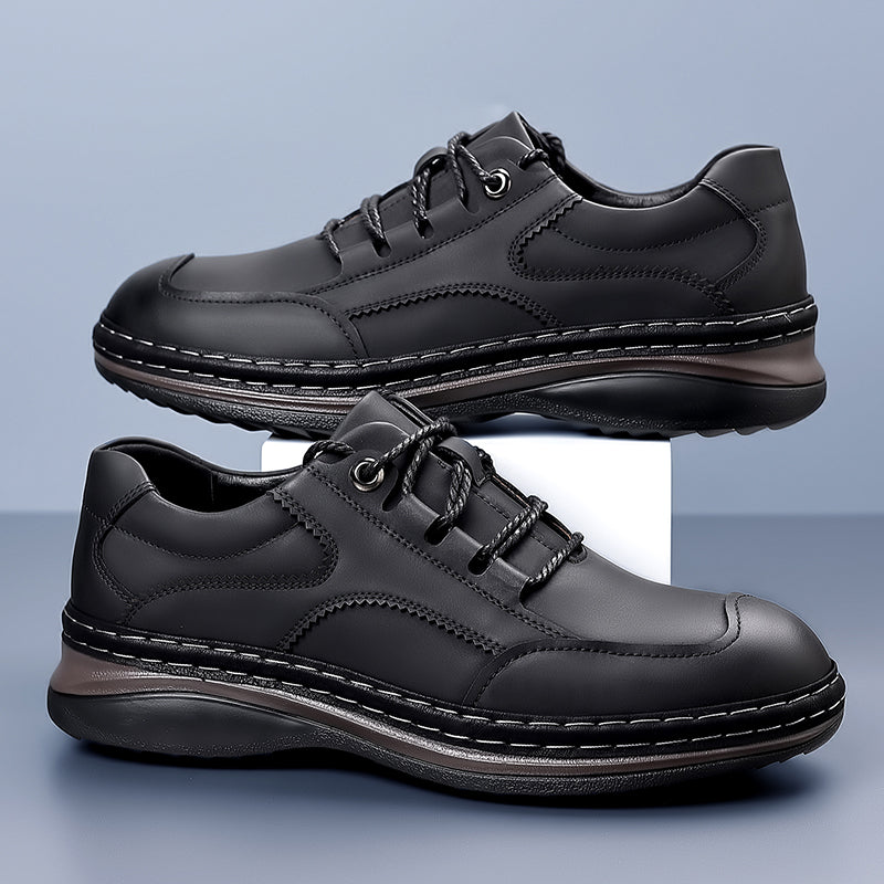 ⏰Limited Time Sale 70% OFF🔥Men's Premium Leather Lace-Up Shoes – Business to Travel Comfort | Shock-Absorbing, Wide Fit, All-Day Support