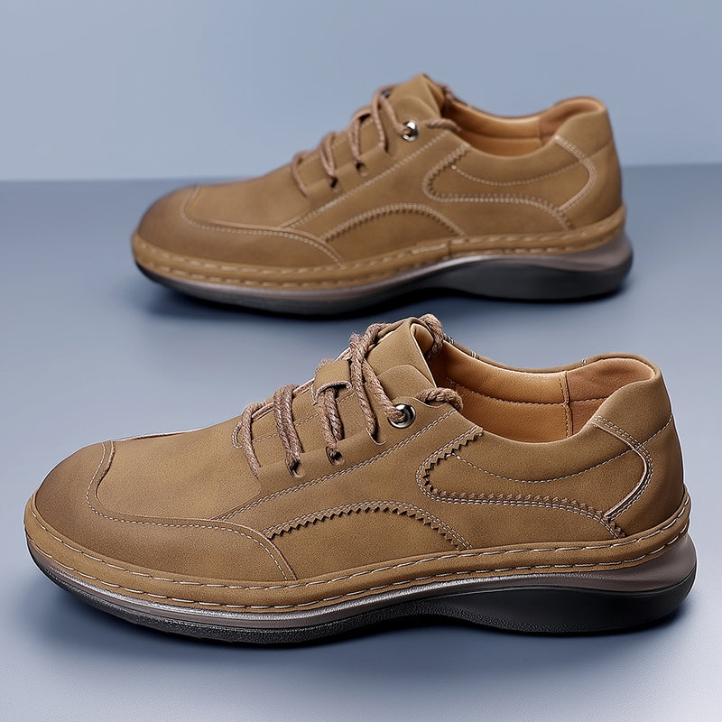 ⏰Limited Time Sale 70% OFF🔥Men's Premium Leather Lace-Up Shoes – Business to Travel Comfort | Shock-Absorbing, Wide Fit, All-Day Support