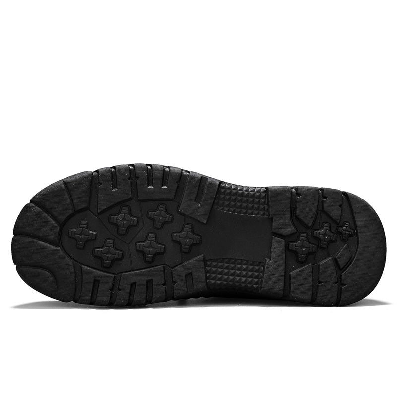 Mens Casual Leather Shoes Ankle Chukka Boots Slip On Lightweight Loafers Mid top Walking Driving Shoes for Male