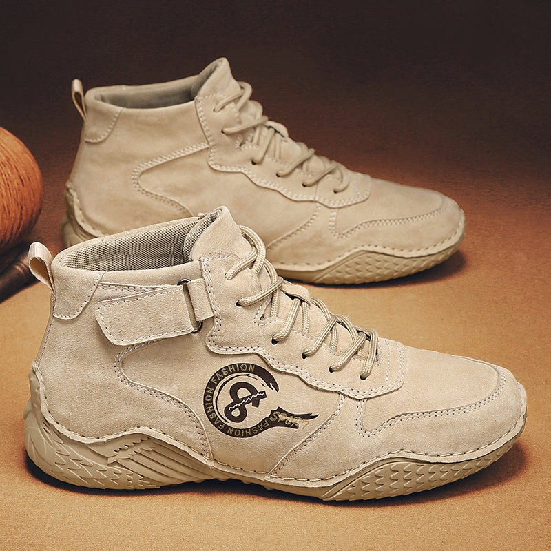 Men's Vintage Casual Outdoor Boots - Thermal Lined Work Shoes for Winter Warmth