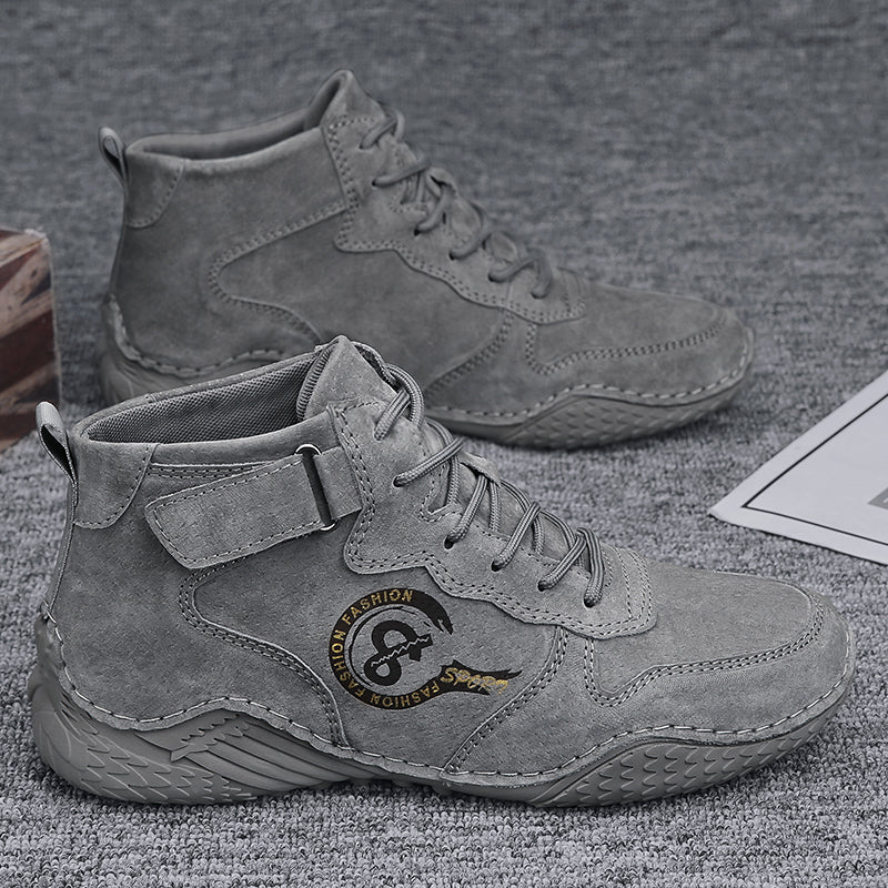 Men's Vintage Casual Outdoor Boots - Thermal Lined Work Shoes for Winter Warmth