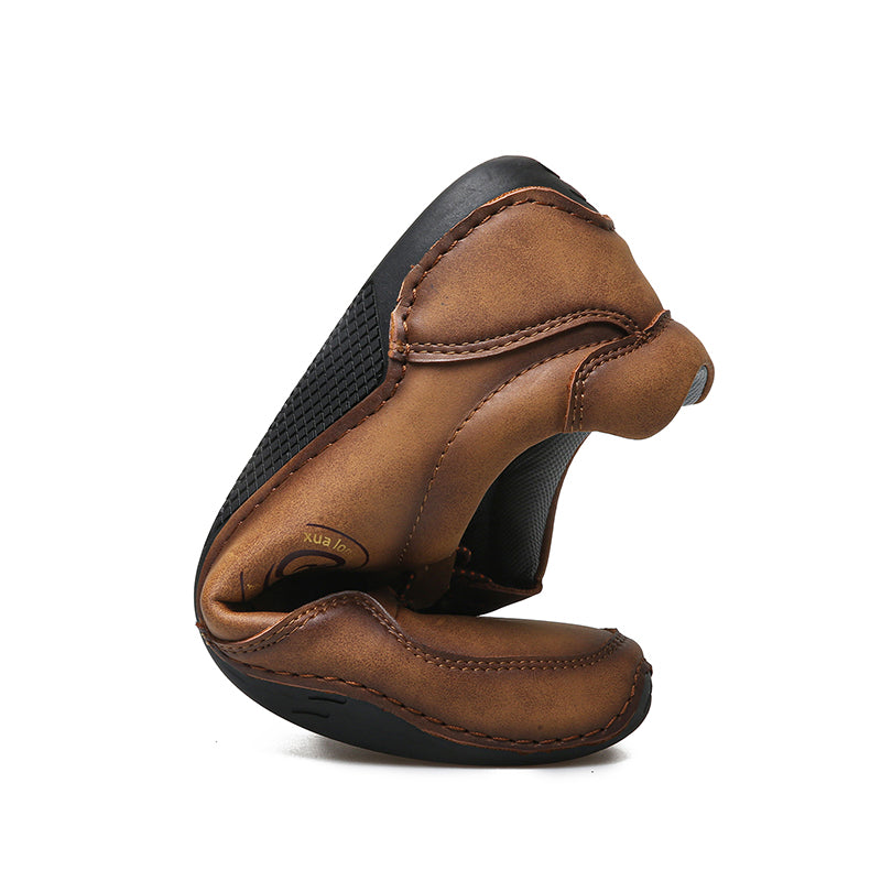 Men's Urban Walker Hand-Finished Slip-On Ease Leather Shoes | Podiatrist-Grade Support  | All-Day Comfort