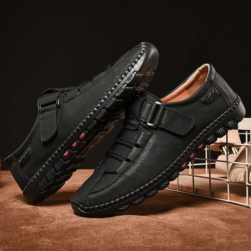 Men's Orthopedic Support Leather Shoes | "The No-Bend Shoe" | Wide Toe