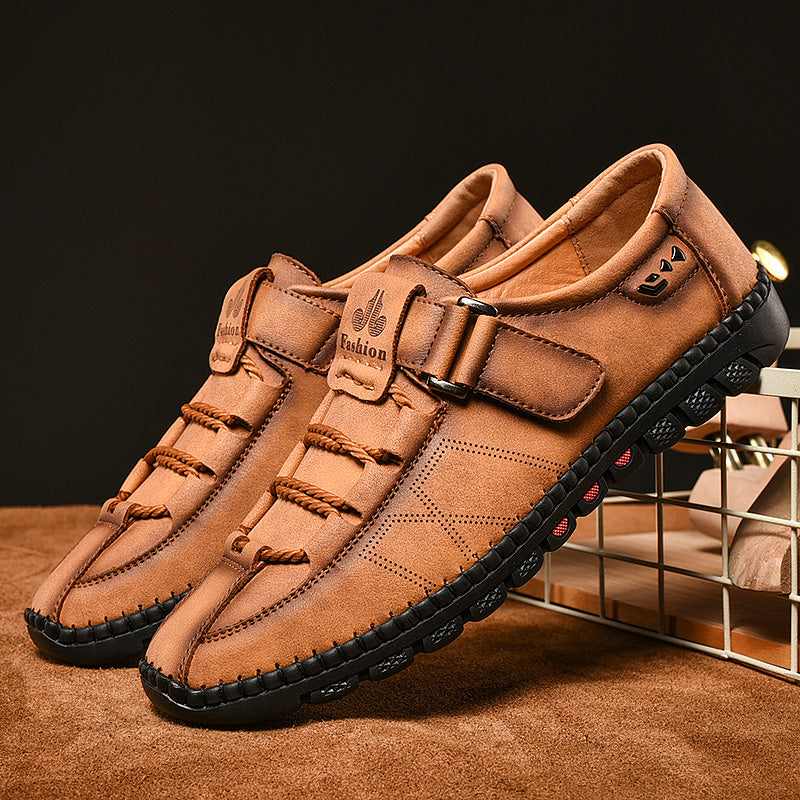 Men's Orthopedic Support Leather Shoes | "The No-Bend Shoe" | Wide Toe
