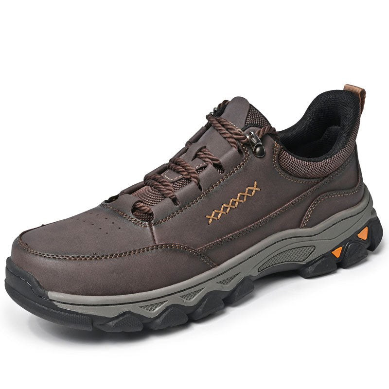 Men's Genuine Leather Casual Boots - Lace-Up, Maximum Support, Wide Toe Box with Arch Support