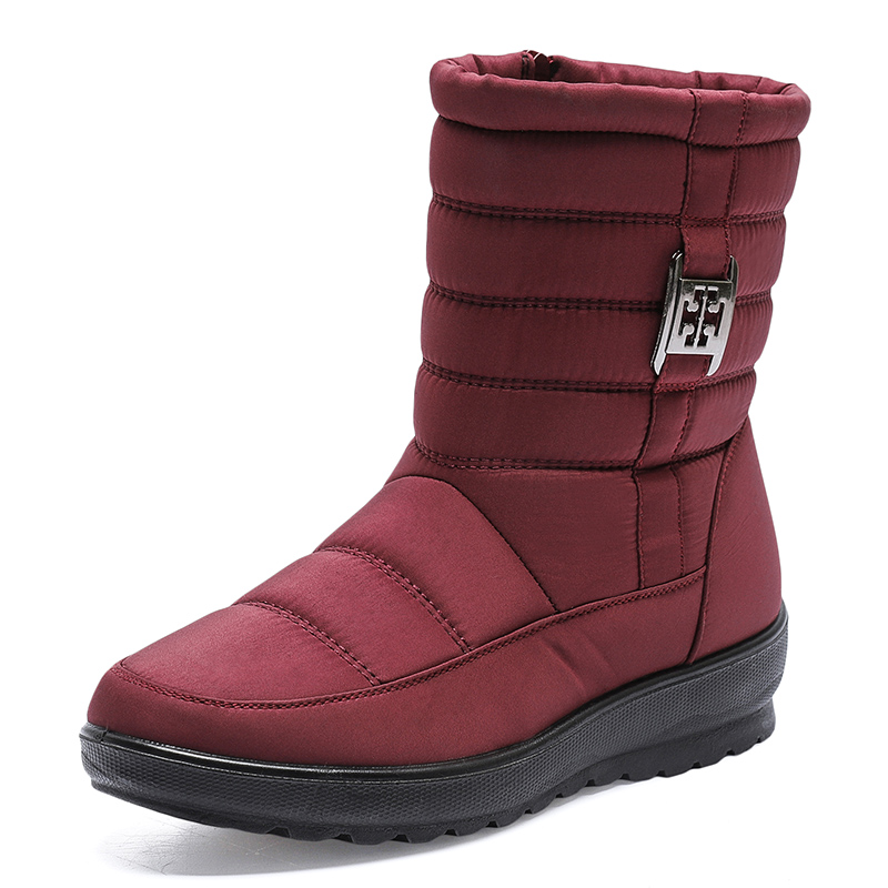 Women's Side Zipper Waterproof Snow Boots
