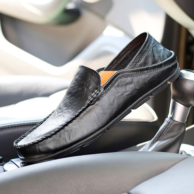 🔥Hot Sale 🎉 Men's Comfy Casual Leather Driving Style Slip On Leather Loafer