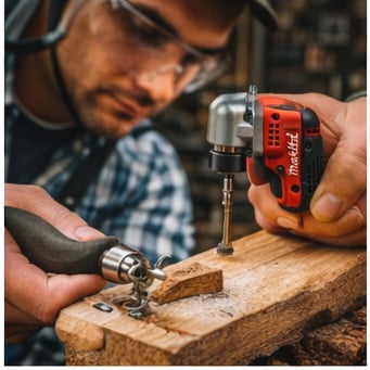 🛠️2-in-1 Makita-Mini Drilling Tool Keychain: On-the-Go Smoothing Tool + Tool Enthusiast Collectible