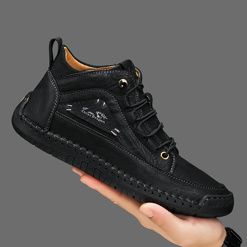 Men’s Rugged Vintage Leather Hiking Boots – Durable, Waterproof & Non-Slip Comfort