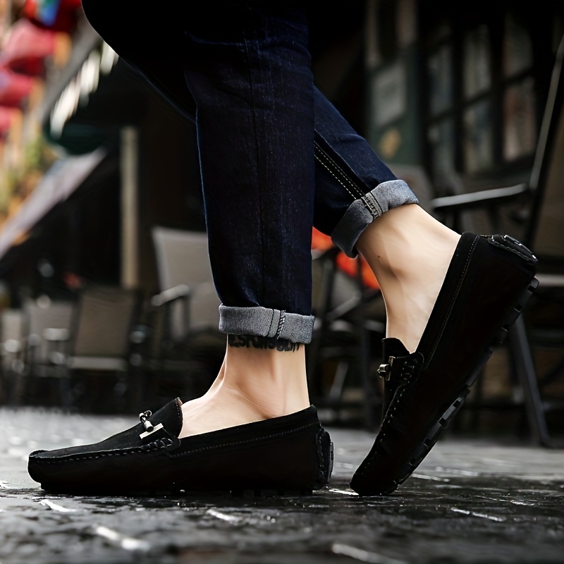 Men's Handmade Leather Comfortable Non-Slip Plus Size Casual Shoes (Wide Foot Plus Size)