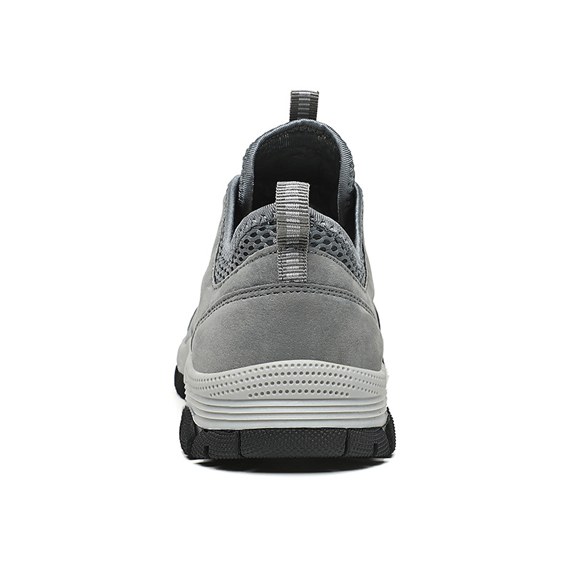 Men's Genuine Leather Breathable Lightweight Arch Support Hiking Orthopedic Shoes