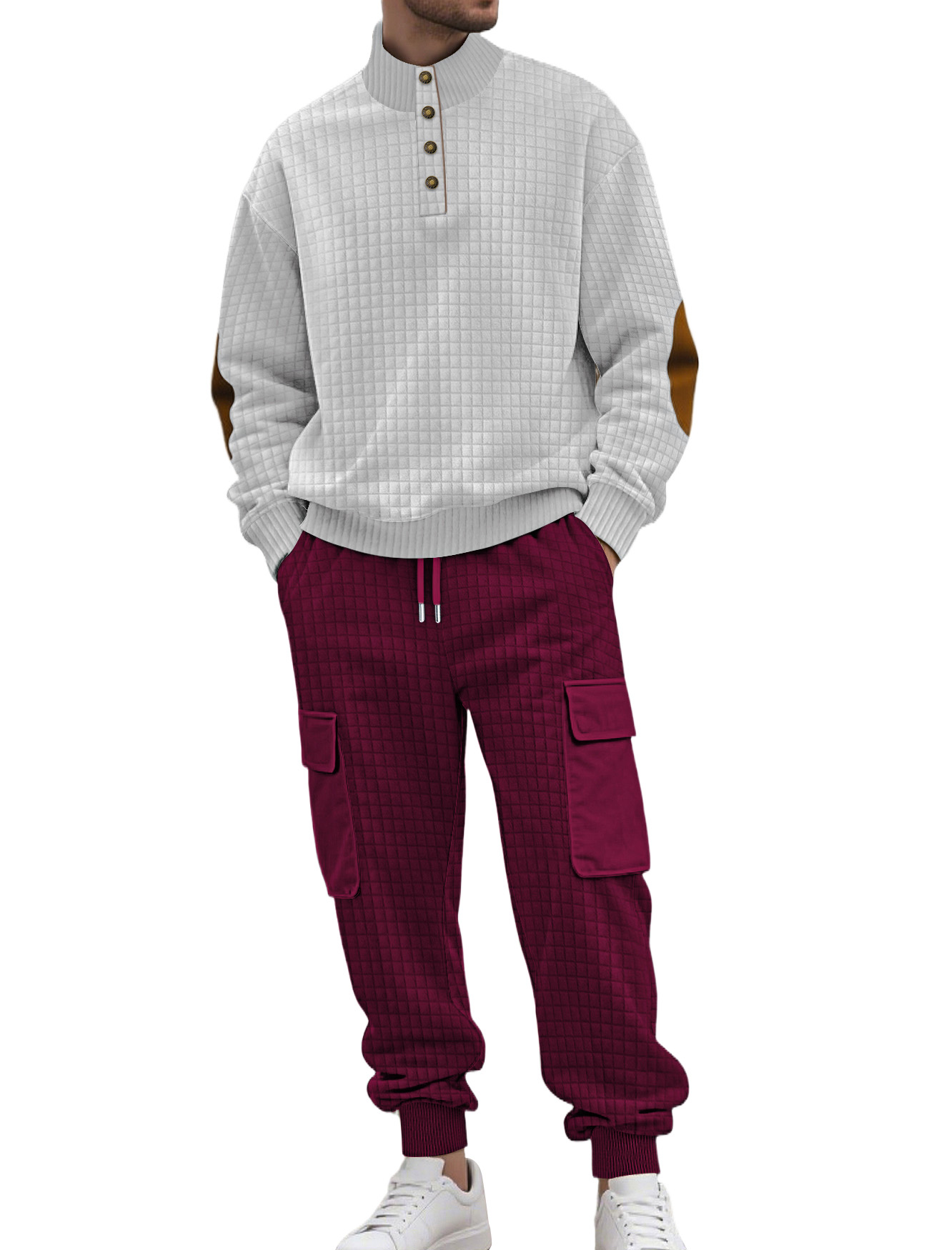 Casual Knitted Small Square Trousers And Sweatshirt Sports Workwear Two-piece Set