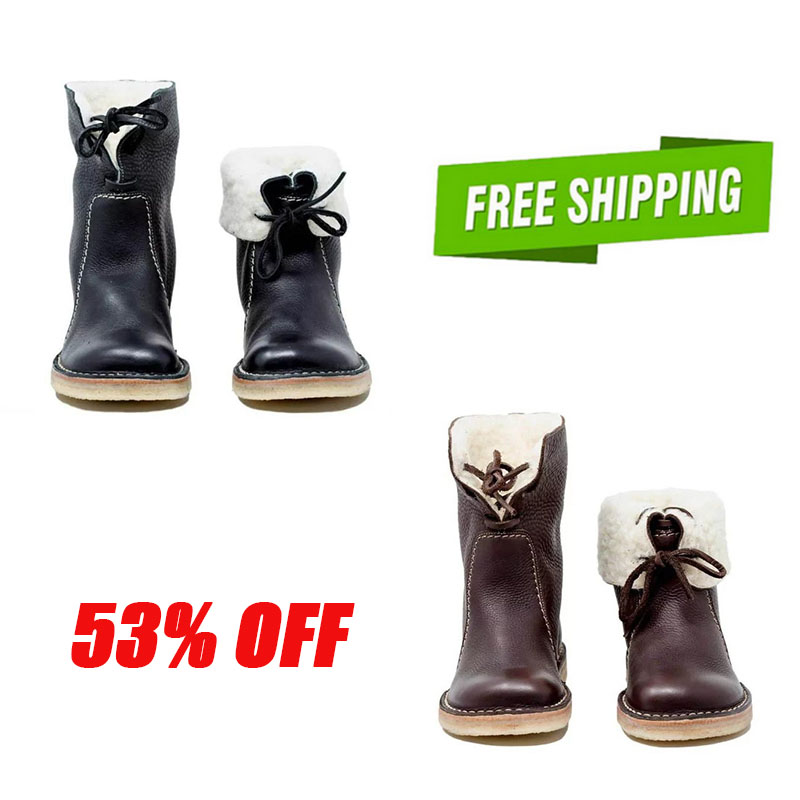 Vintage Buttery-Soft Waterproof Wool Lining Boots(buy 2 free shipping)