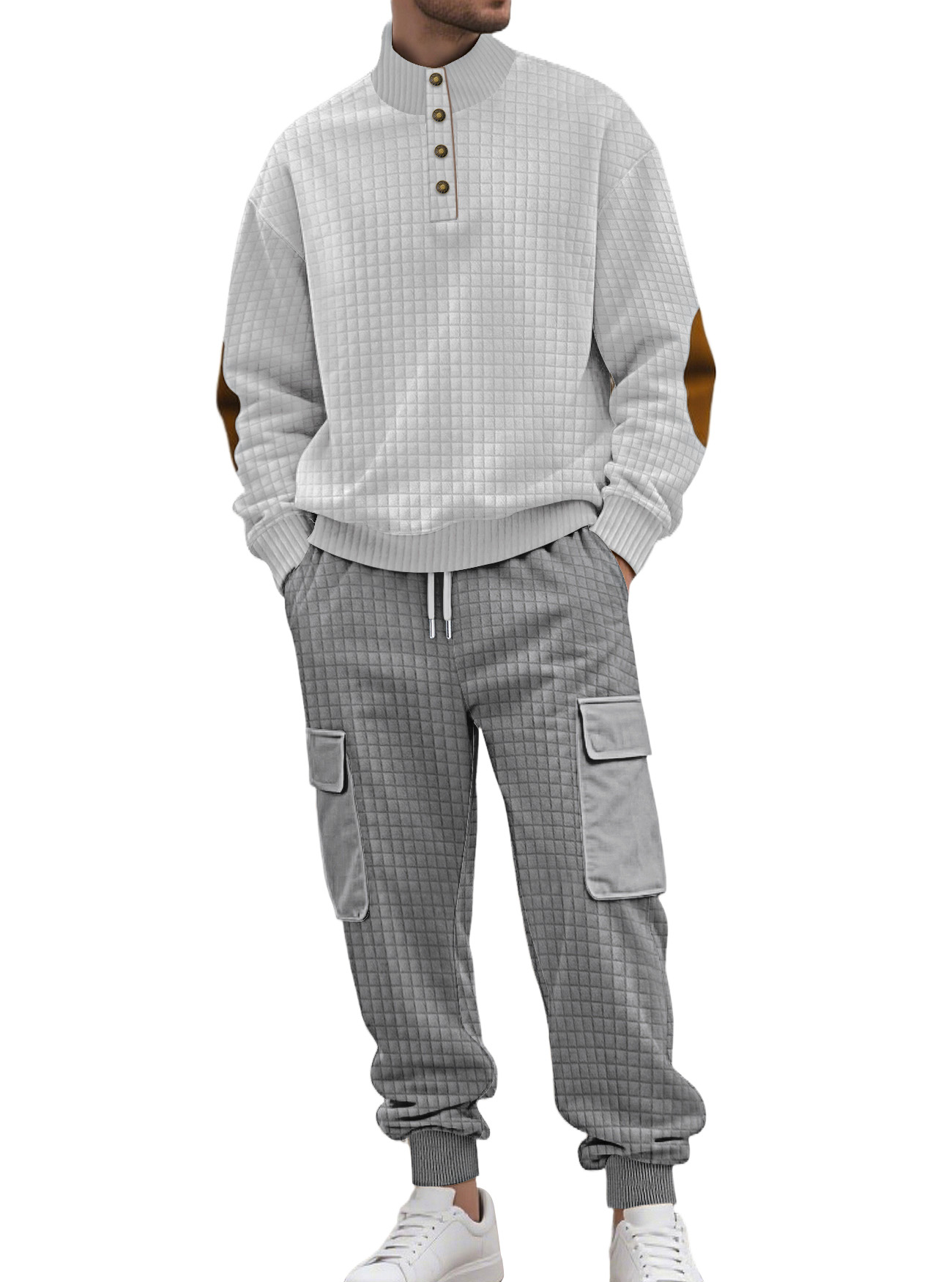Casual Knitted Small Square Trousers And Sweatshirt Sports Workwear Two-piece Set