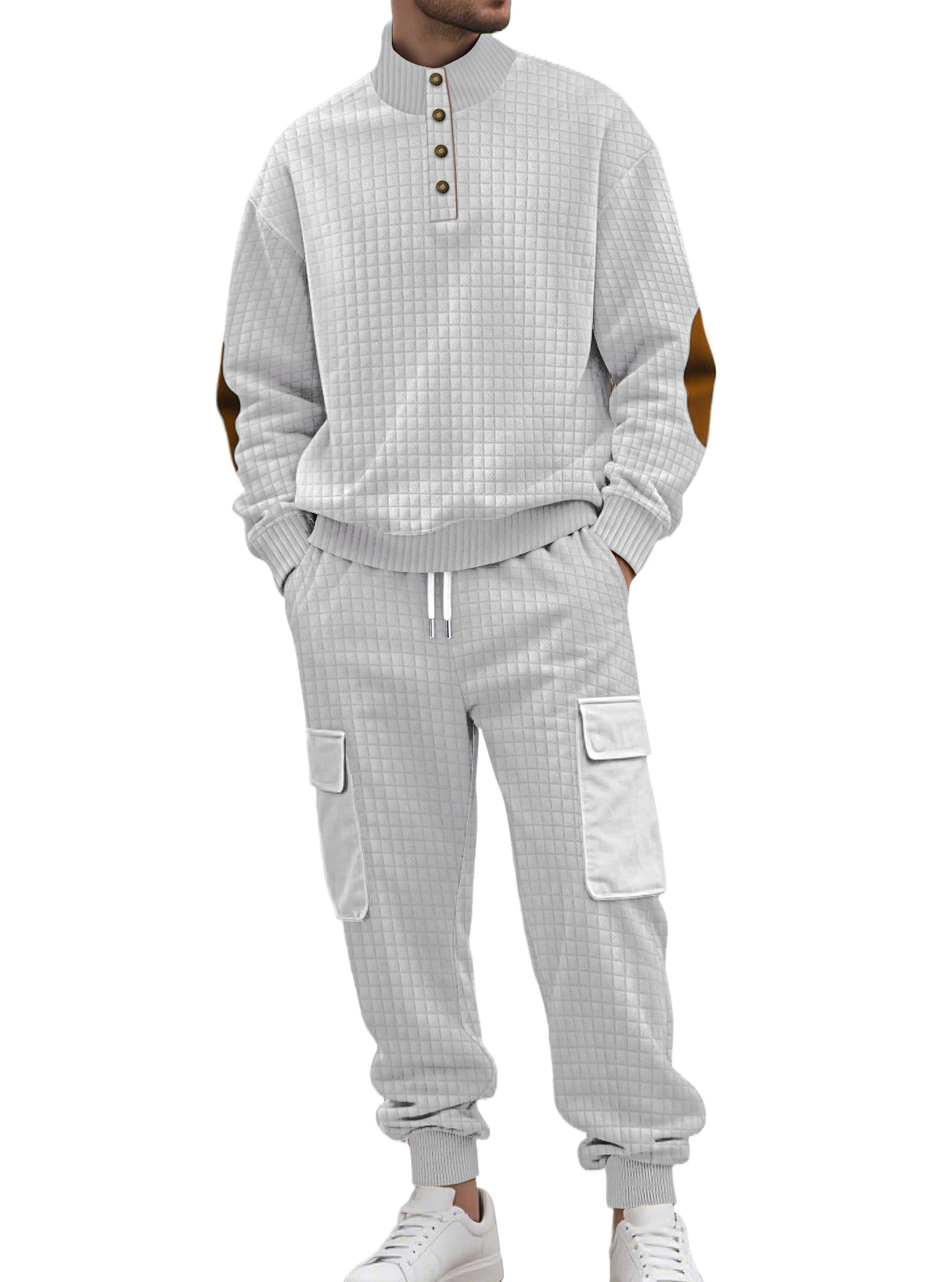 Casual Knitted Small Square Trousers And Sweatshirt Sports Workwear Two-piece Set