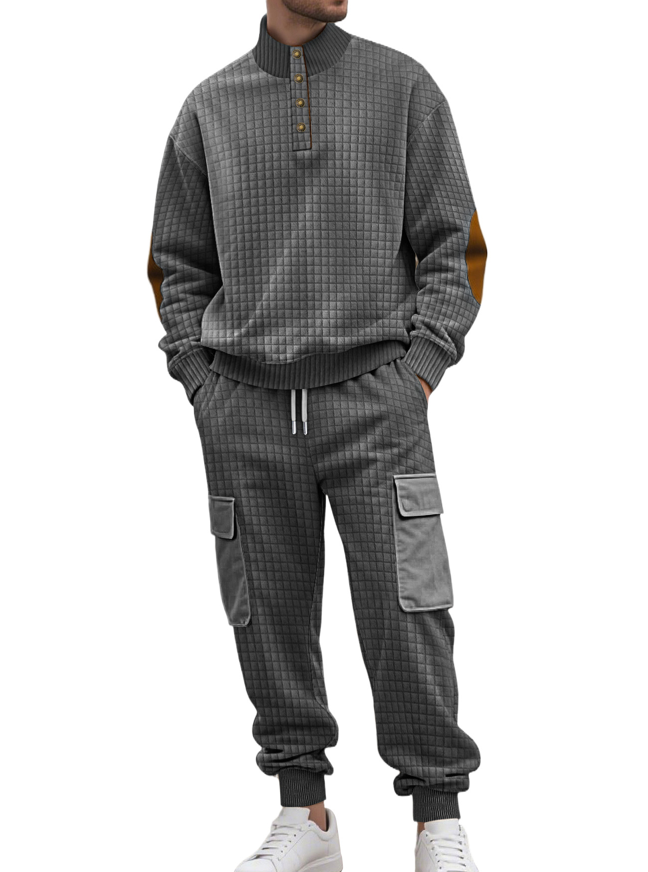 Casual Knitted Small Square Trousers And Sweatshirt Sports Workwear Two-piece Set