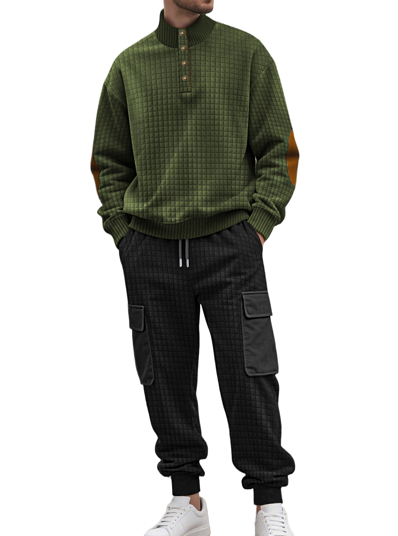 Casual Knitted Small Square Trousers And Sweatshirt Sports Workwear Two-piece Set