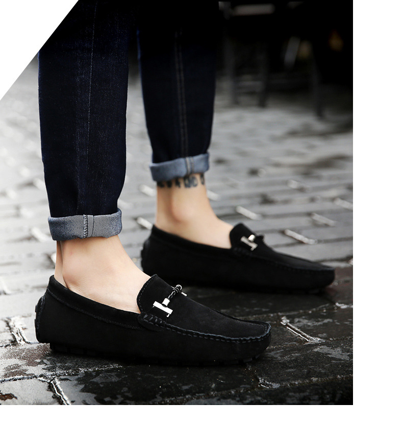 Men's Handmade Leather Comfortable Non-Slip Plus Size Casual Shoes (Wide Foot Plus Size)