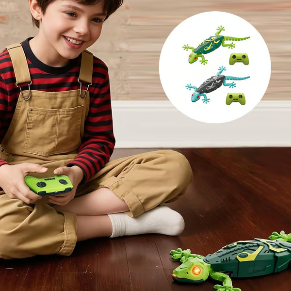 Electric Lizard Toy with LED Glowing Eyes