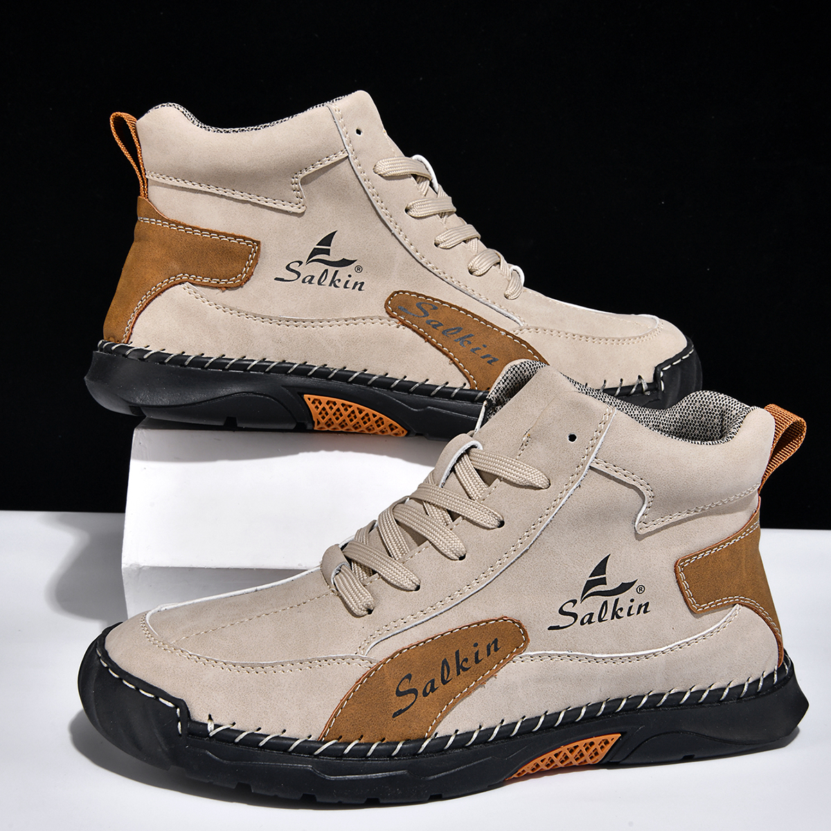 Men's Orthopedic Leather Shoes - Wide Toe | Waterproof | Structured Support | Non-Slip | Anti-Wear | Comfortable