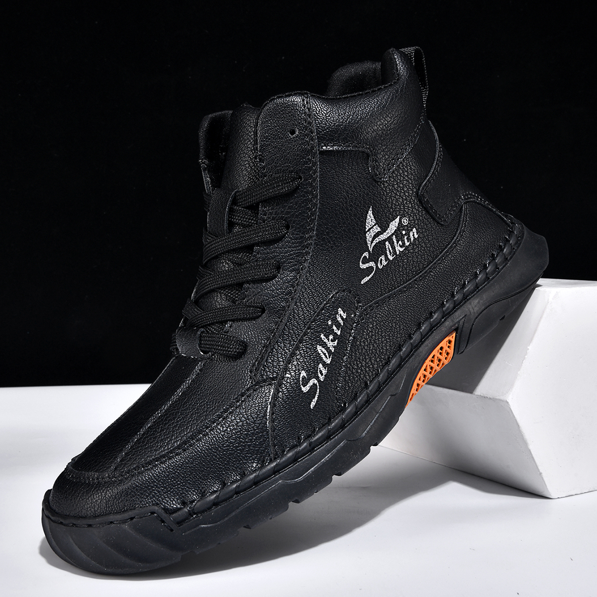 Men's Orthopedic Leather Shoes - Wide Toe | Waterproof | Structured Support | Non-Slip | Anti-Wear | Comfortable