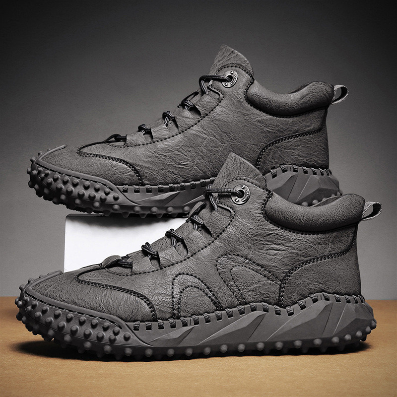 Men's Ankle Top Boots - Casual Outdoor Walking Shoes - Perfect Fit for Spring