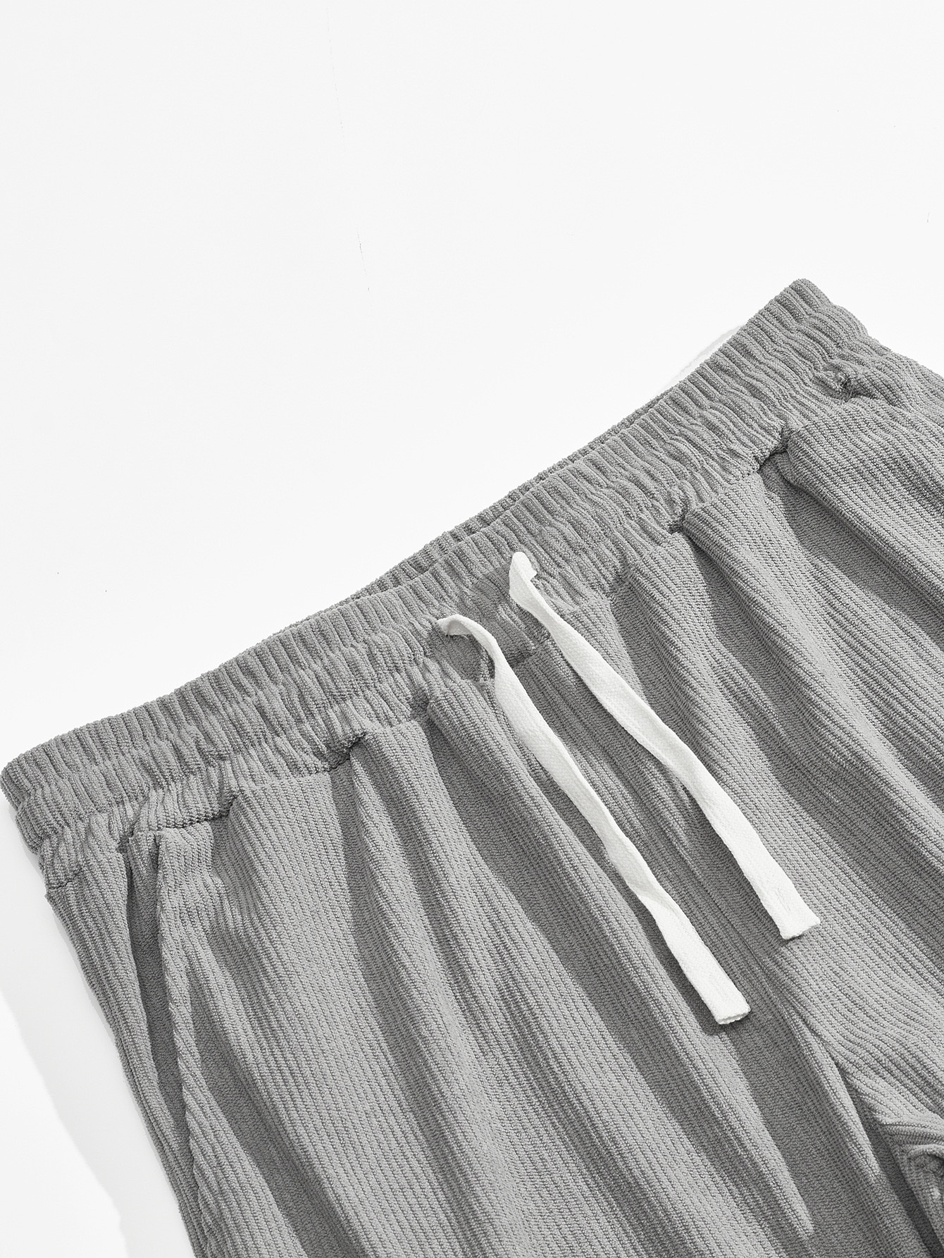 Autumn And Winter Corduroy Lapel Long-sleeved Polo Shirt Straight Pants Casual Suit