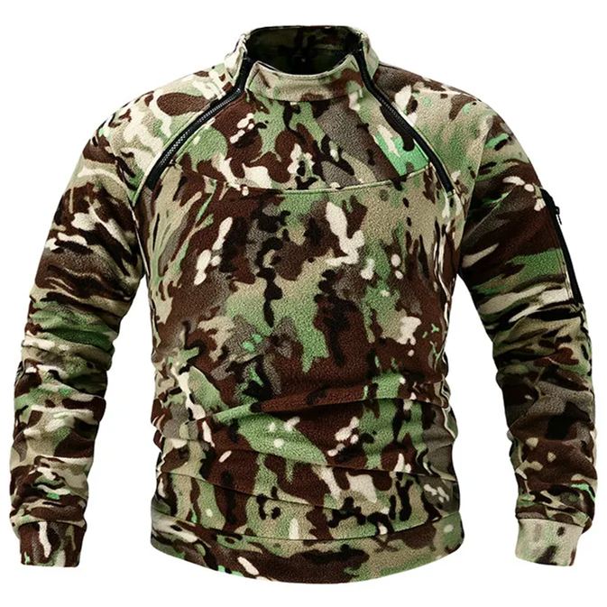 Men's Outdoor Casual Stand Collar Long Sleeve Sweatshirt