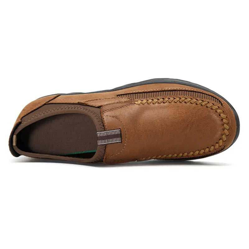 Men Casual Comfy Leather Slip On Loafers