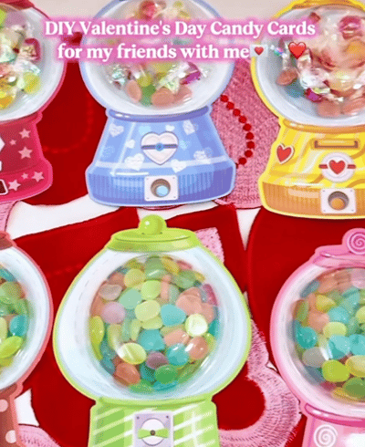 Candy Cards Gift Set | Plastic Domes, DIY Treat Holders for Classroom Exchange, Kids & Couples 💝🎁🍬