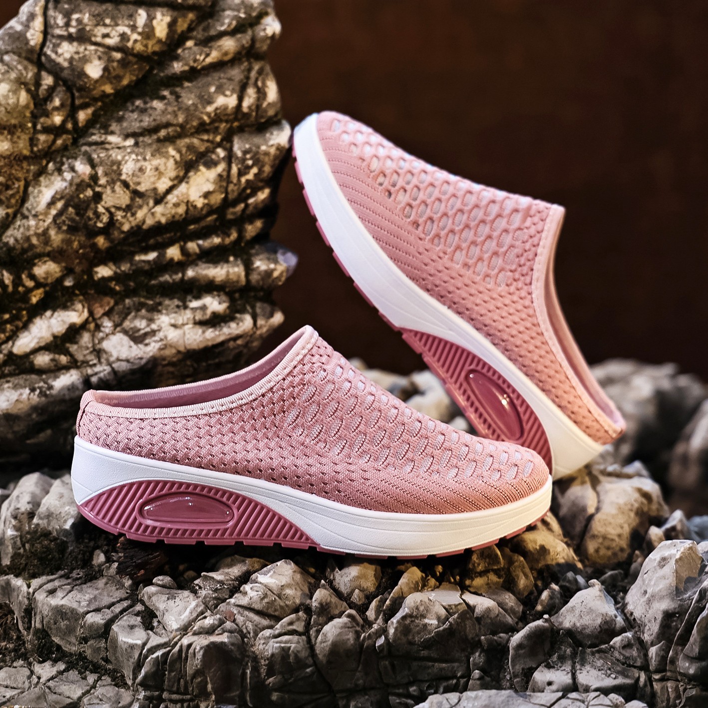 New Arrival✨Women's Air Cushioned Sole Slip-on Orthopedic Mesh Walking Slippers