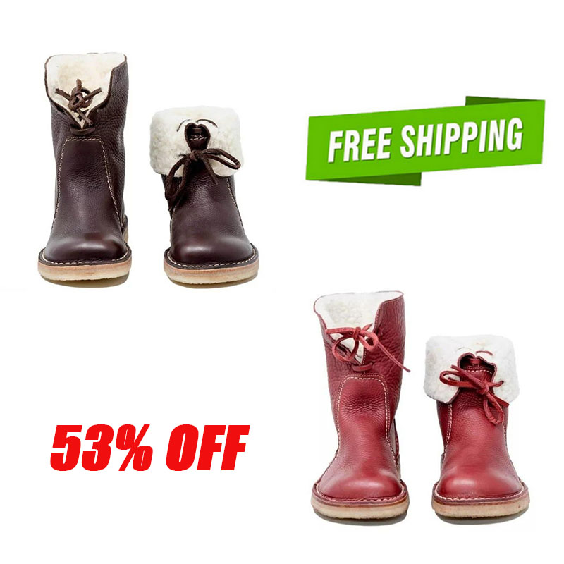 Vintage Buttery-Soft Waterproof Wool Lining Boots(buy 2 free shipping)