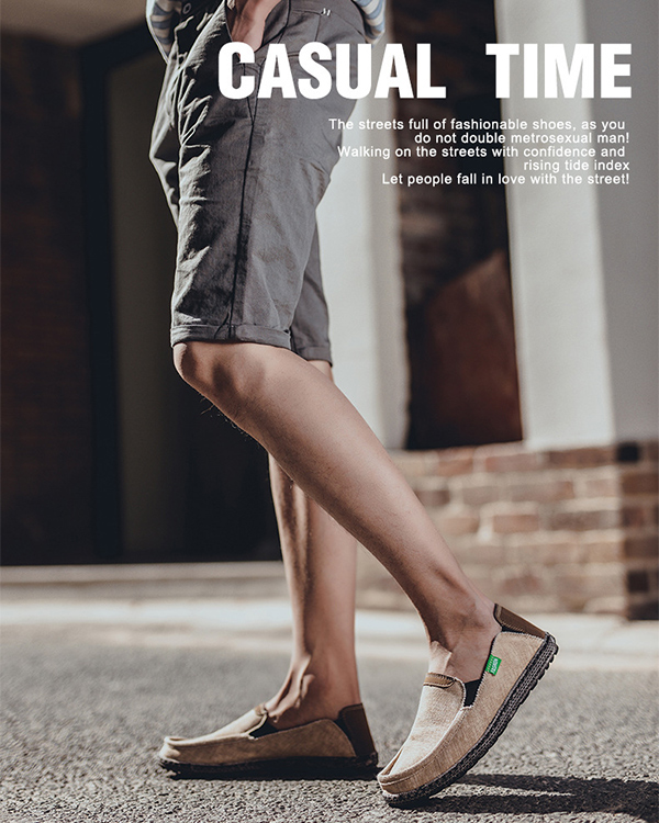 MEN'S COMFORTABLE SLIP-ON CASUAL SHOES WITH TIRE SOLES