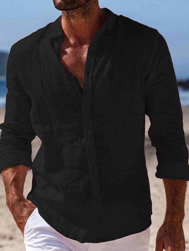 Men's Summer Linen Shirt Beachwear