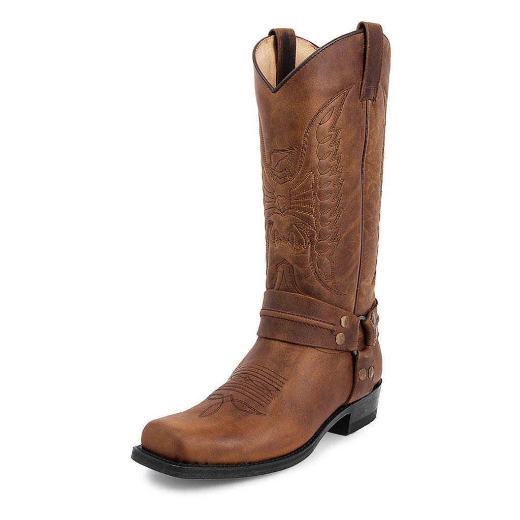MEN'S BUCKLE CAVED COWBOY BOOTS