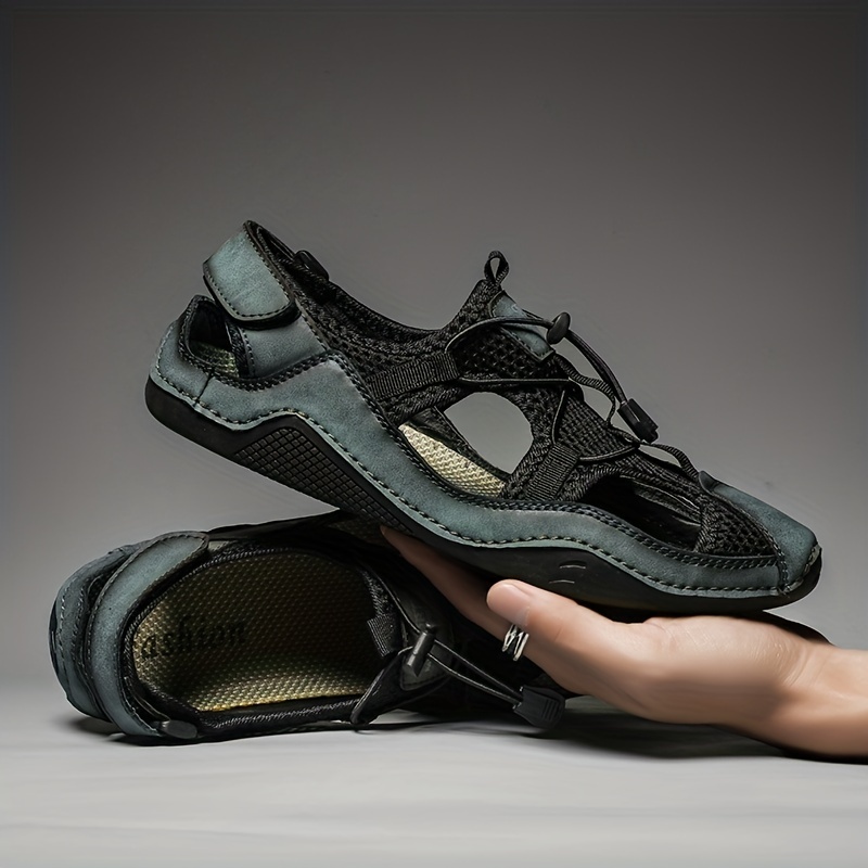 Men's Genuine Leather Non-slip Sandals - Perfect for Outdoor Walking and Hiking in Spring and Summer!